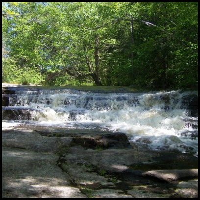 A picture of a summer waterfall on Magnetawan River, Kearney, Ontario, Canada