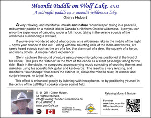 Moonlit Paddle on Wolf Lake Glenn Hubert CD back
